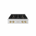ZLINE 30" Paramount Gas Rangetop DuraSnow® Stainless Steel Champagne Bronze SRTSZ-30-CB
