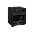 ZLINE 30" Select Dual Fuel Range Gas Cooktop Electric Convection Oven Black Stainless Steel HDRB-30