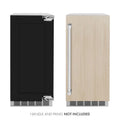 ZLINE 15" Touchstone Clear Cube Ice Maker Drain Pump Panel Ready Door ICCDP-15