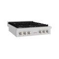 ZLINE 36" Paramount Gas Rangetop DuraSnow® Stainless Steel SRTS-36