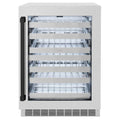 ZLINE 24" Touchstone Dual Zone 44 Bottle Wine Cooler DuraSnow® Stainless Steel Glass Door Matte Black Handle RWDOZ-SN-24-MB