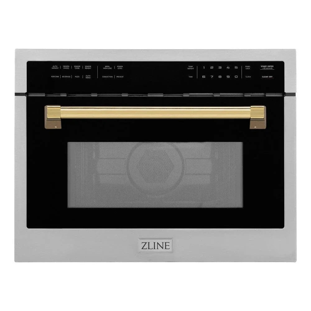 ZLINE 24" Convection Microwave, Stainless Steel, Gold MWOZ-24-G