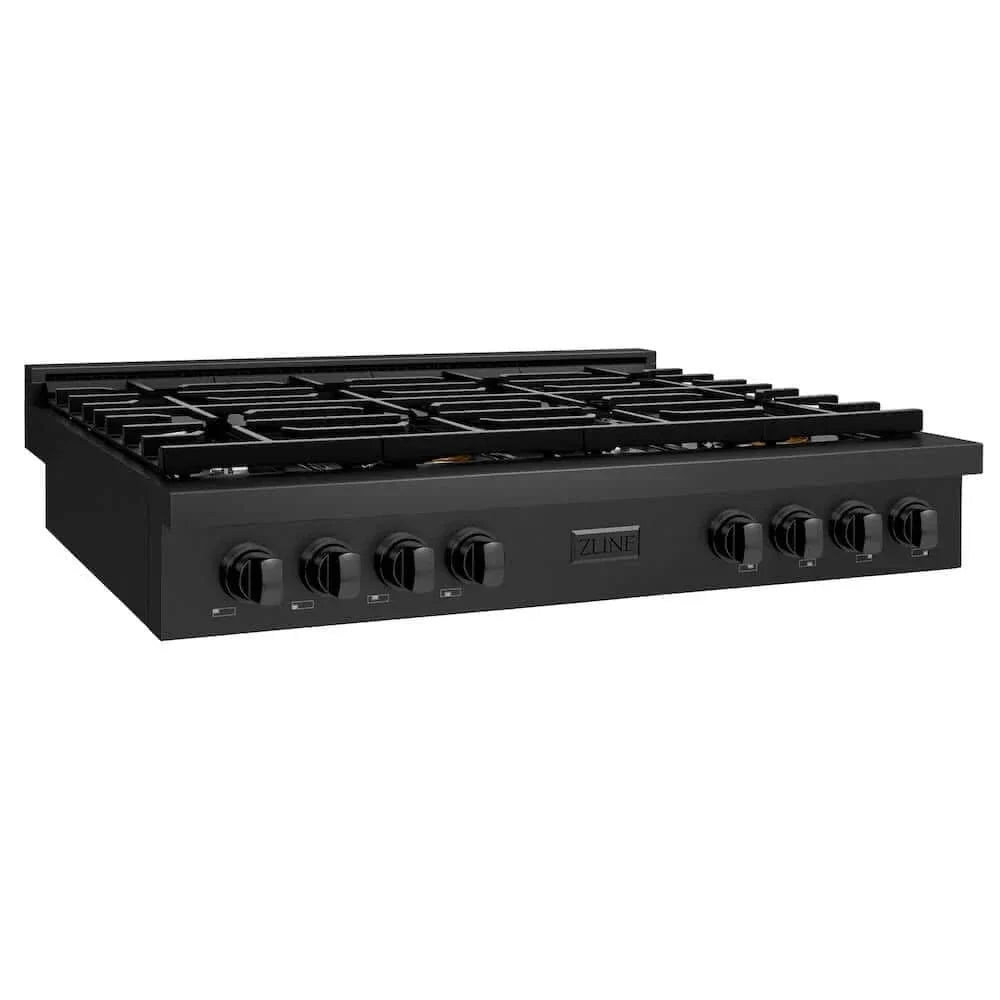 ZLINE 48" Paramount Gas Rangetop Black Stainless Steel SRTB-48
