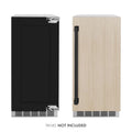 ZLINE 15" Touchstone Clear Cube Ice Maker Drain Pump Panel Ready Door Black Matte Door ICCDPZ-15-MB
