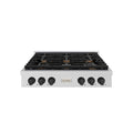 ZLINE 36" Paramount Gas Rangetop Stainless Steel Matte Black SRTZ-36-MB