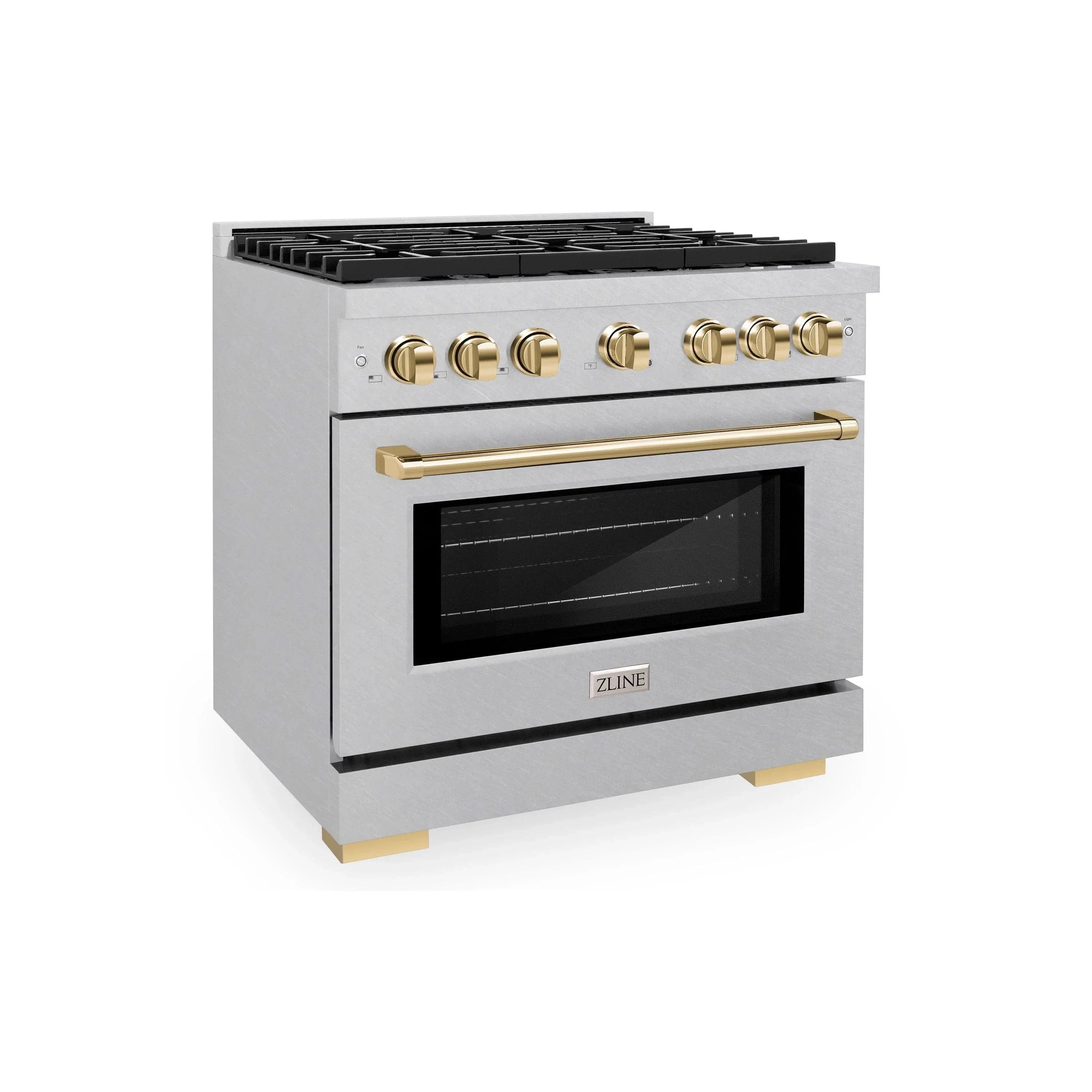 ZLINE 36"Paramount Dual Fuel Range DuraSnow® Gold SDRSZ-36-G