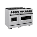 ZLINE 48" Dual Fuel Range, Gas Cooktop, Electric Convection Oven Stainless Steel, Matte Black CDRZ-48-MB