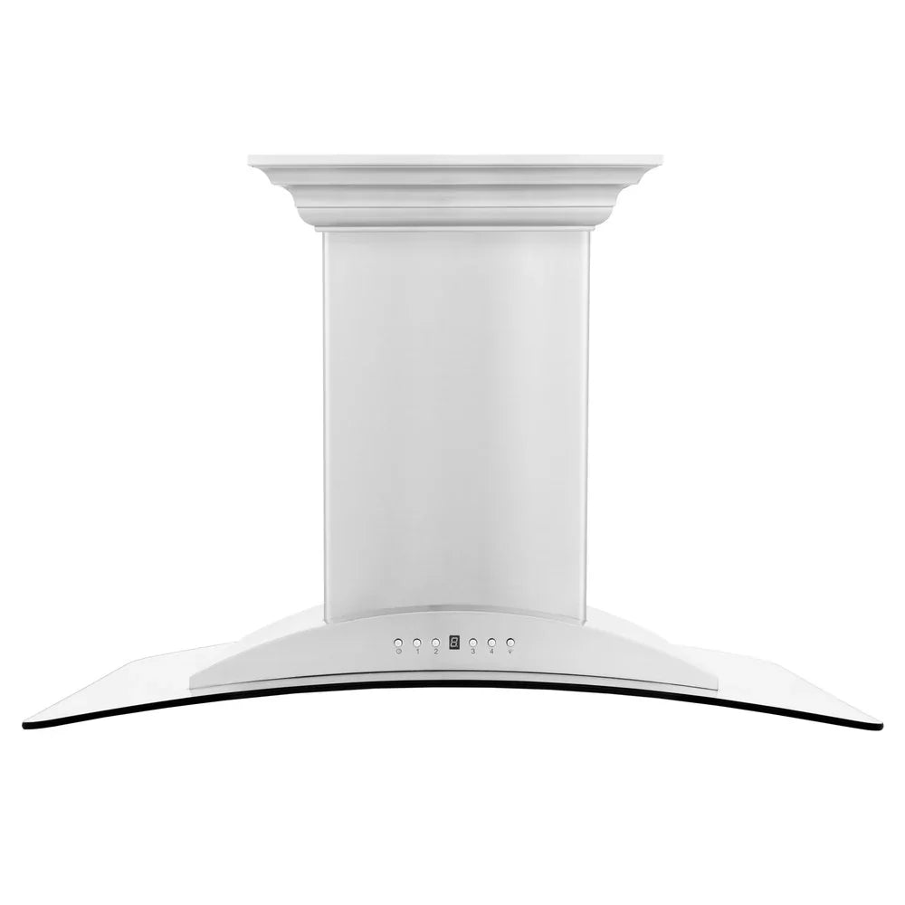 ZLINE 30" CrownSound‚ Ducted Vent Island Mount Range Hood in Stainless Steel with Built-in Bluetooth Speakers, GL9iCRN-BT-30