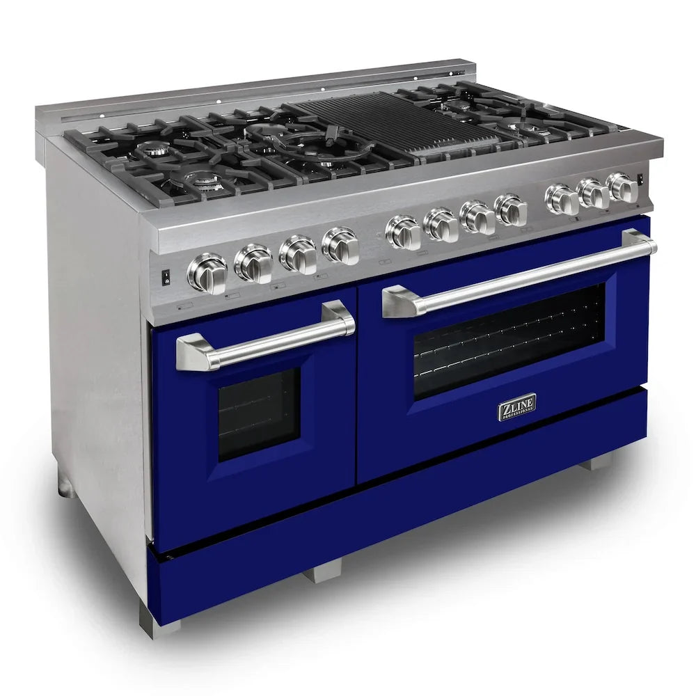 ZLINE 48" Bundle Range RAS-BM-48 & Range Hood 8654BM-48, 2KP-RASBMRH48