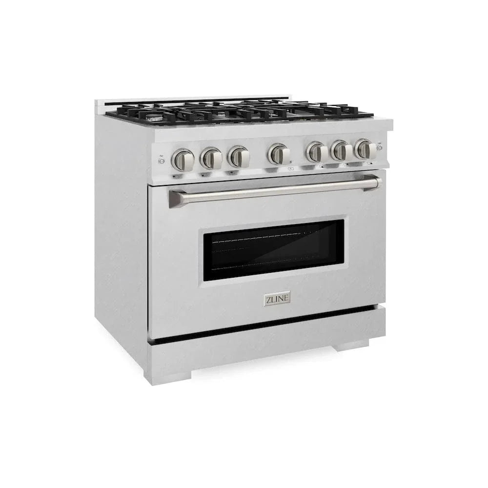 ZLINE 36" Classic Gas Range, Convection Gas Oven DuraSnow® Stainless Steel, CGRS-36