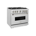 ZLINE 36" Classic Gas Range, Convection Gas Oven DuraSnow® Stainless Steel, CGRS-36
