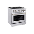 ZLINE 30" Select Dual Fuel Range Gas Cooktop Electric Convection Oven DuraSnow® Stainless Steel HDRS-30