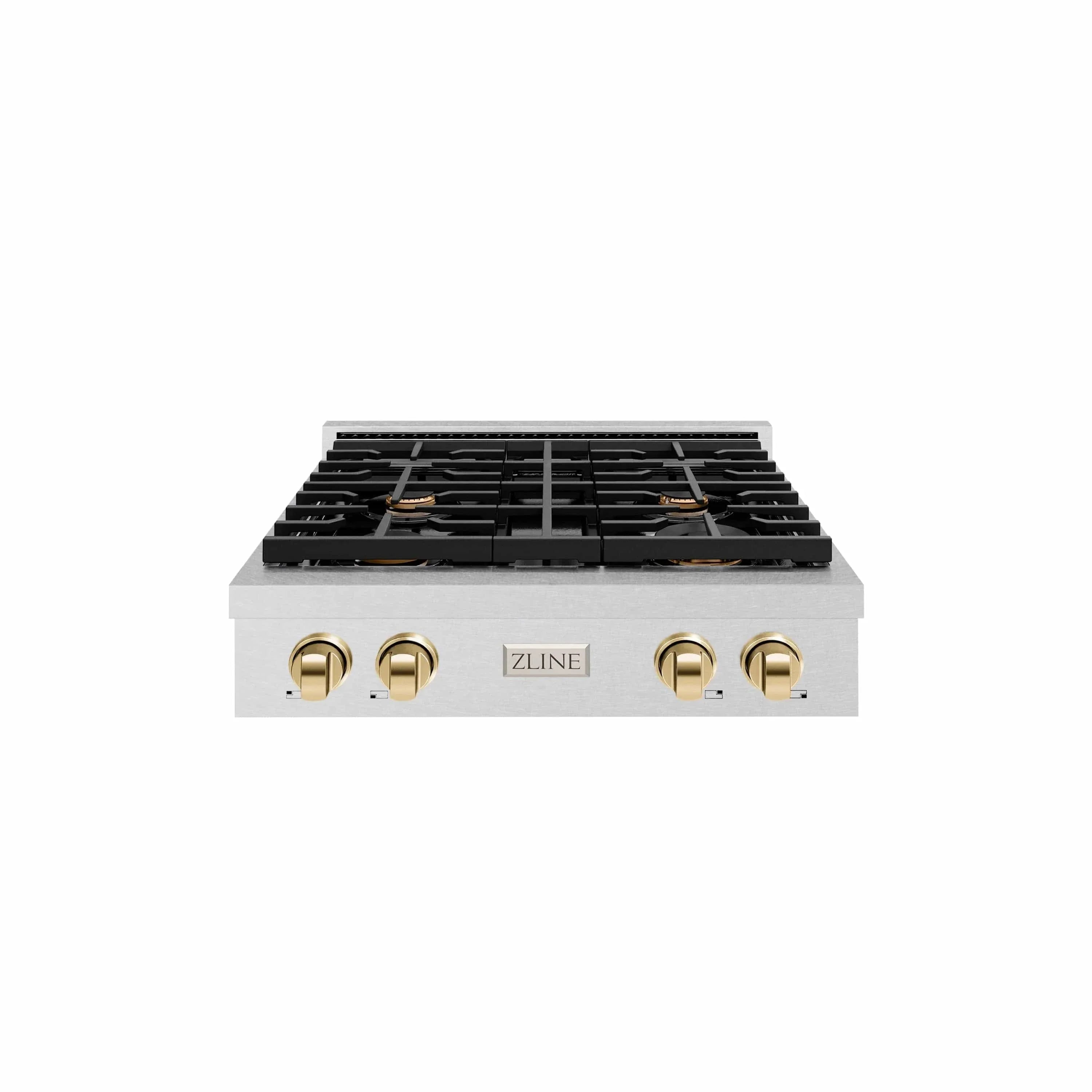 ZLINE 30" Paramount Gas Rangetop DuraSnow® Stainless Steel Polished Gold SRTSZ-30-G