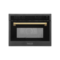 ZLINE 24" Convection Microwave, Black Stainless, Gold MWOZ-24-BS-G