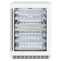 ZLINE 24" Touchstone Dual Zone 44 Bottle Wine Cooler White Matte Glass Door RWDO-WM-24