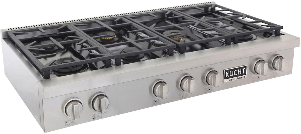 Kucht 48" Stainless Propane Cooktop, KFX489T/LP-S