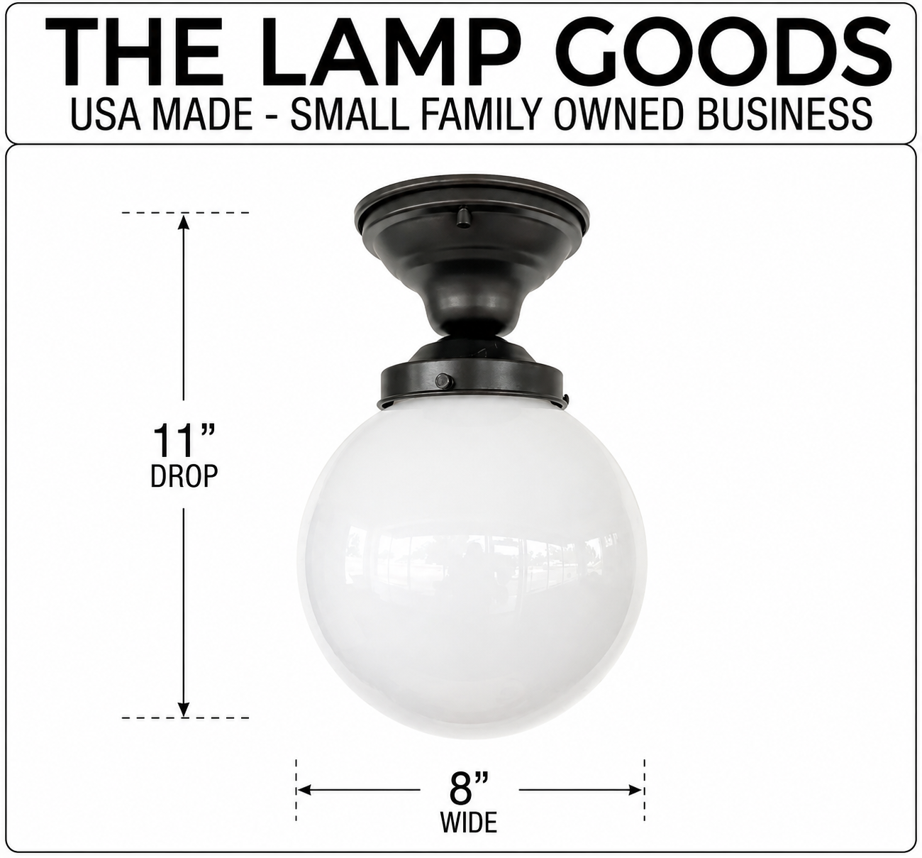 Modern 8" GLOBE Ceiling Light