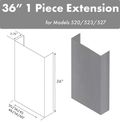 ZLINE 36" Chimney-36" Under Cabinet Range Hoods, 520/523/527-36-3FTEXT
