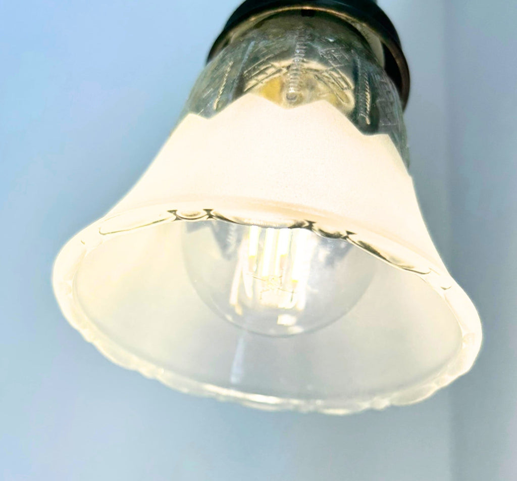 Delicate Frost and Clear Square/Cross Glass Wall Sconce/Pendant Light