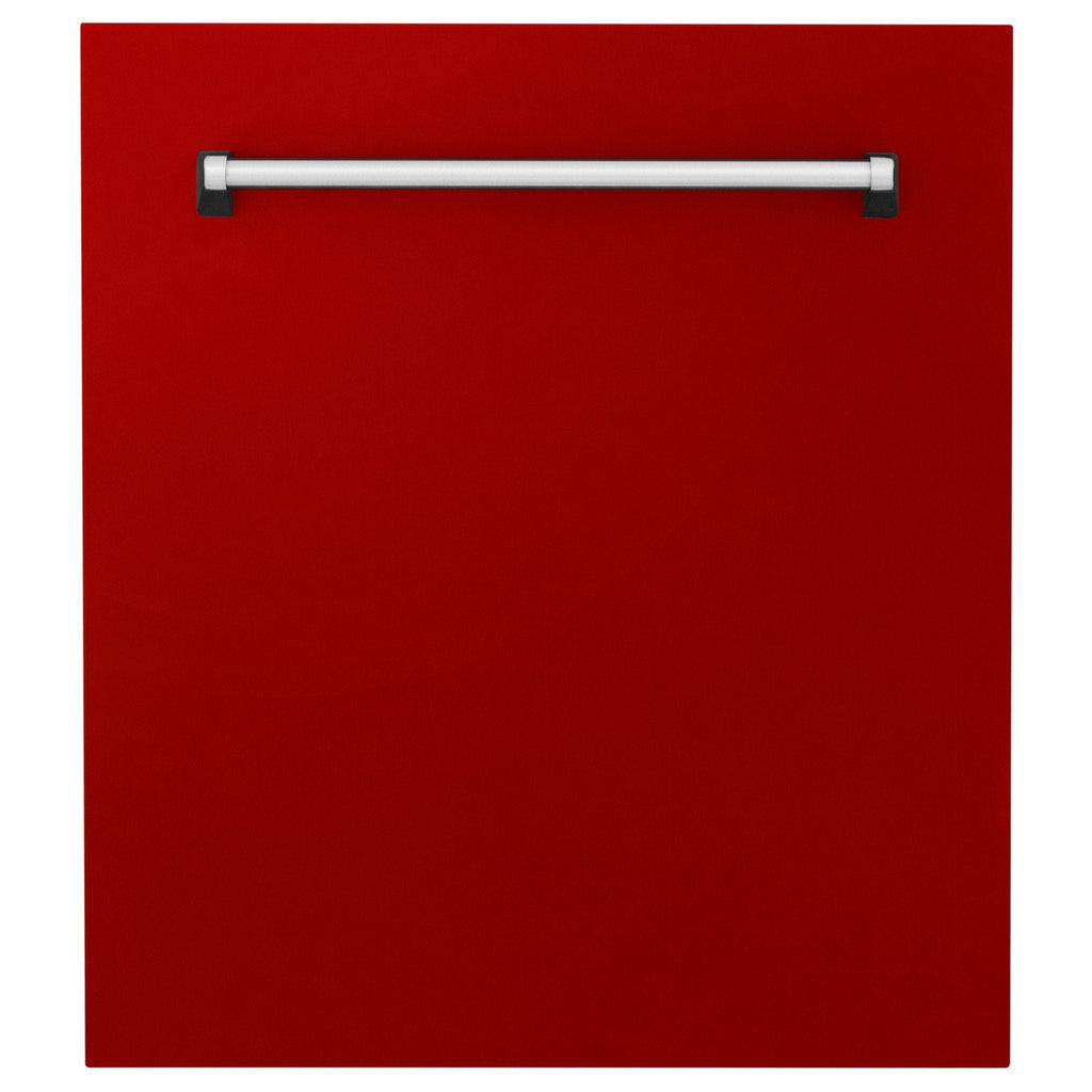 24" Dishwasher with Red Gloss panel, Stainless Tub, DWV-RG-24