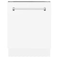 24" Dishwasher with White Matt panel, Stainless Tub, DWV-WM-24
