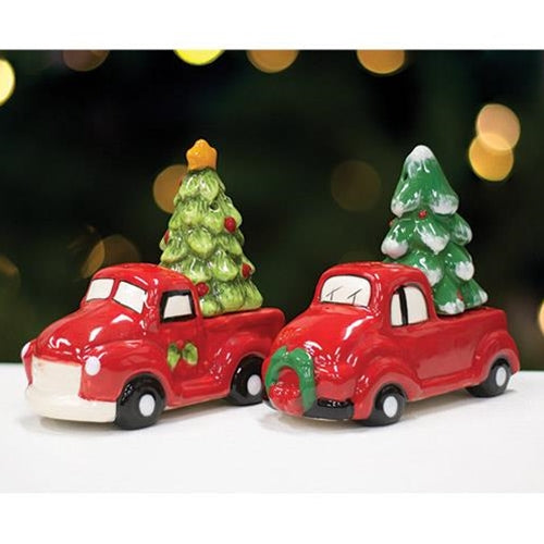 '+Red Truck & Christmas Tree Salt & Pepper Shakers 2 Asstd. (Pack of 4)
