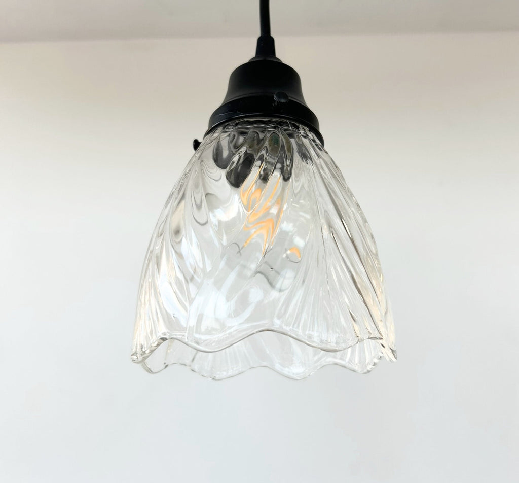 Heavy Pressed Vintage 1960's Pendant or Sconce