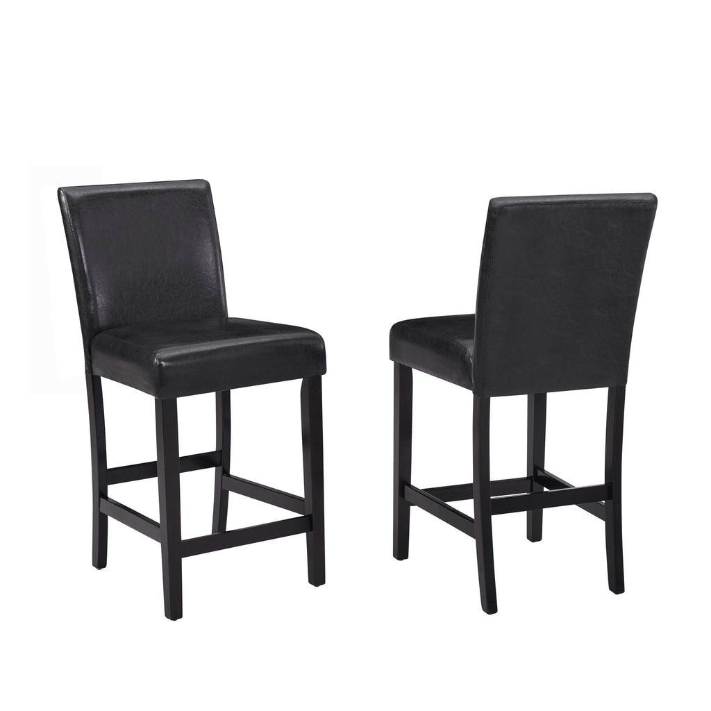 Modern 5 Piece Counter Height Dining Set With Tufted Nail Head Chairs