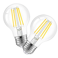 2 Pack - Dimmable LED Clear 60W Eq. A19