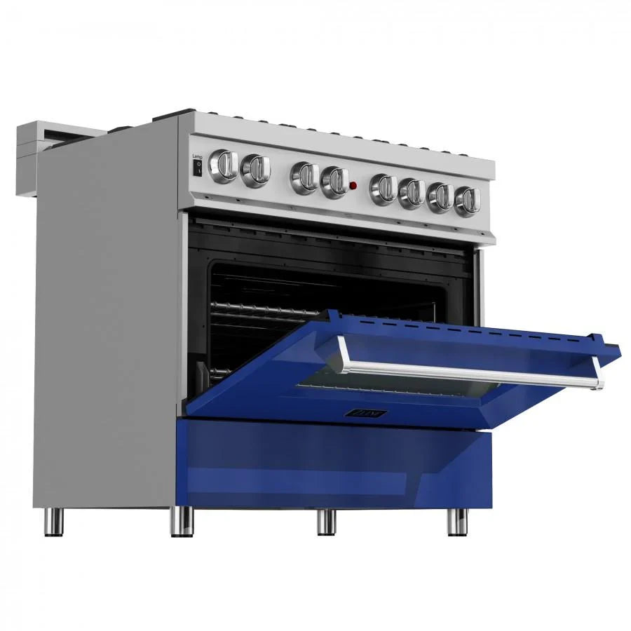 ZLINE 36" Bundle Range RAS-BG-36 & Range Hood 8654BG-36, 2KP-RASBGRH36