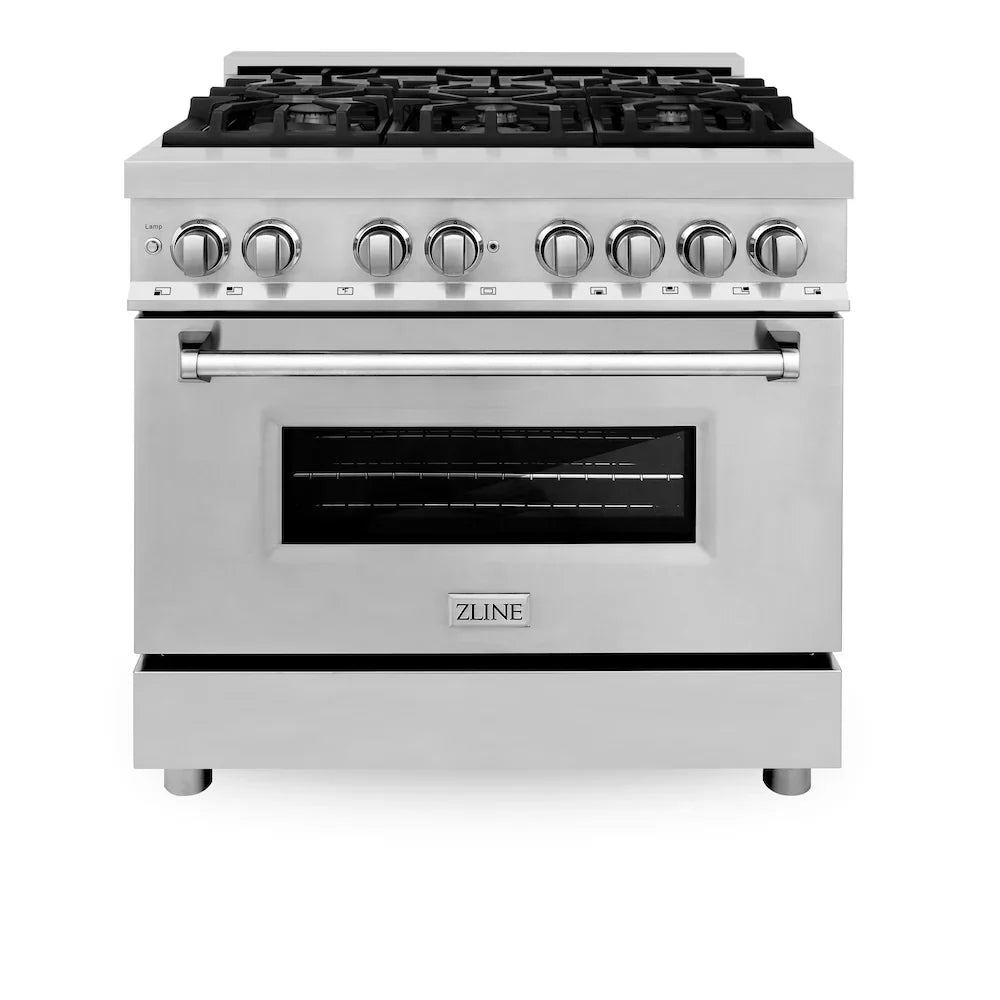 ZLINE 36 " Package Range RA36, Range Hood KB, Microwave MWD-1 , Dishwasher DWV-24,  4KP-RARH36-MWDWV