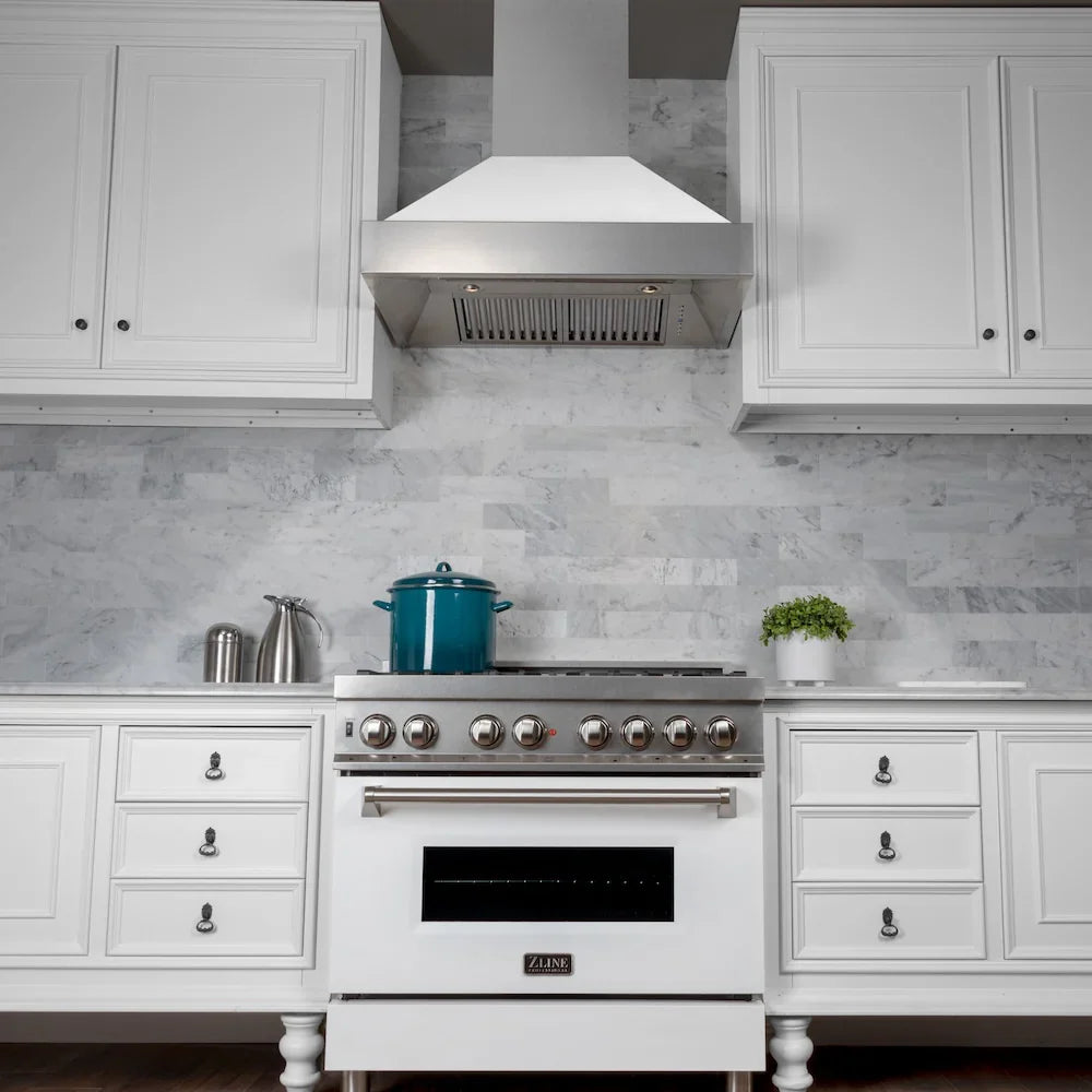 ZLINE 30" Bundle Range RAS-WM-30 & Range Hood 8654WM-30, 2KP-RASWMRH30