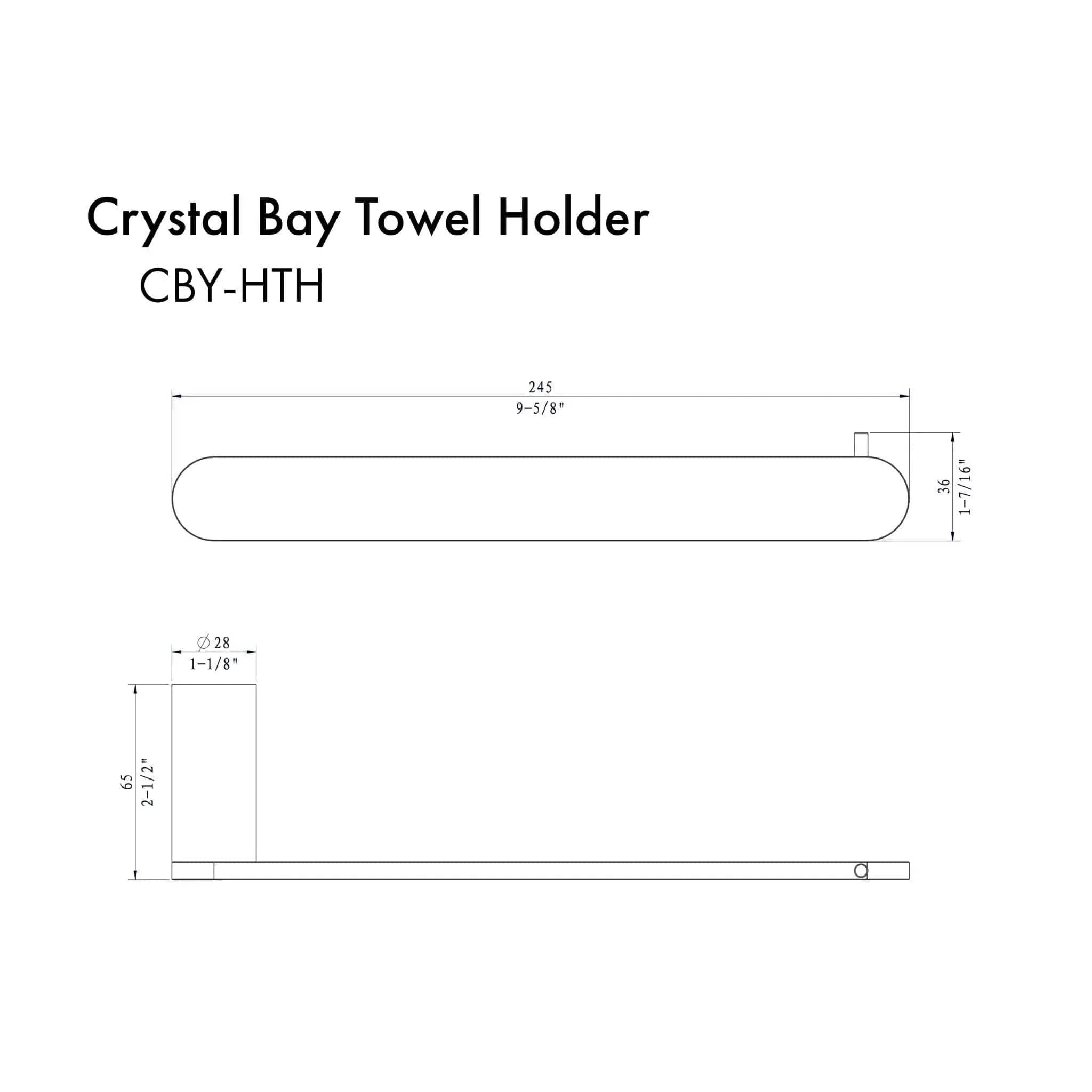 ZLINE Crystal Bay Towel Holder CBY-HTH-CB