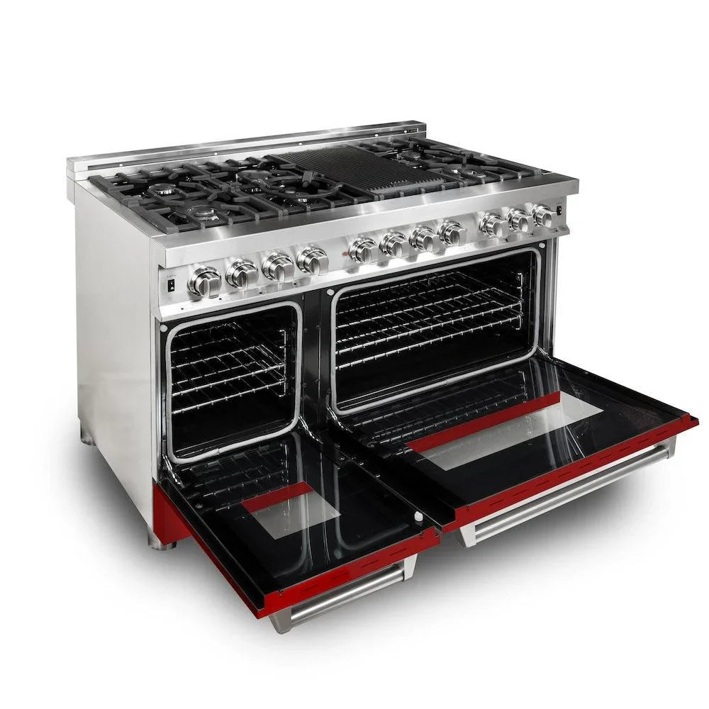 ZLINE 48" Bundle Range RA-RM-48 & Wall Range Hood KB-48, 2KP-RARMRH48