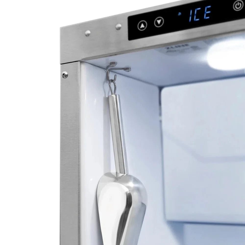 ZLINE 15" Touchstone Clear Cube Ice Maker Drain Pump Panel Ready Door Champagne Bronze Door ICCDPZ-15-CB