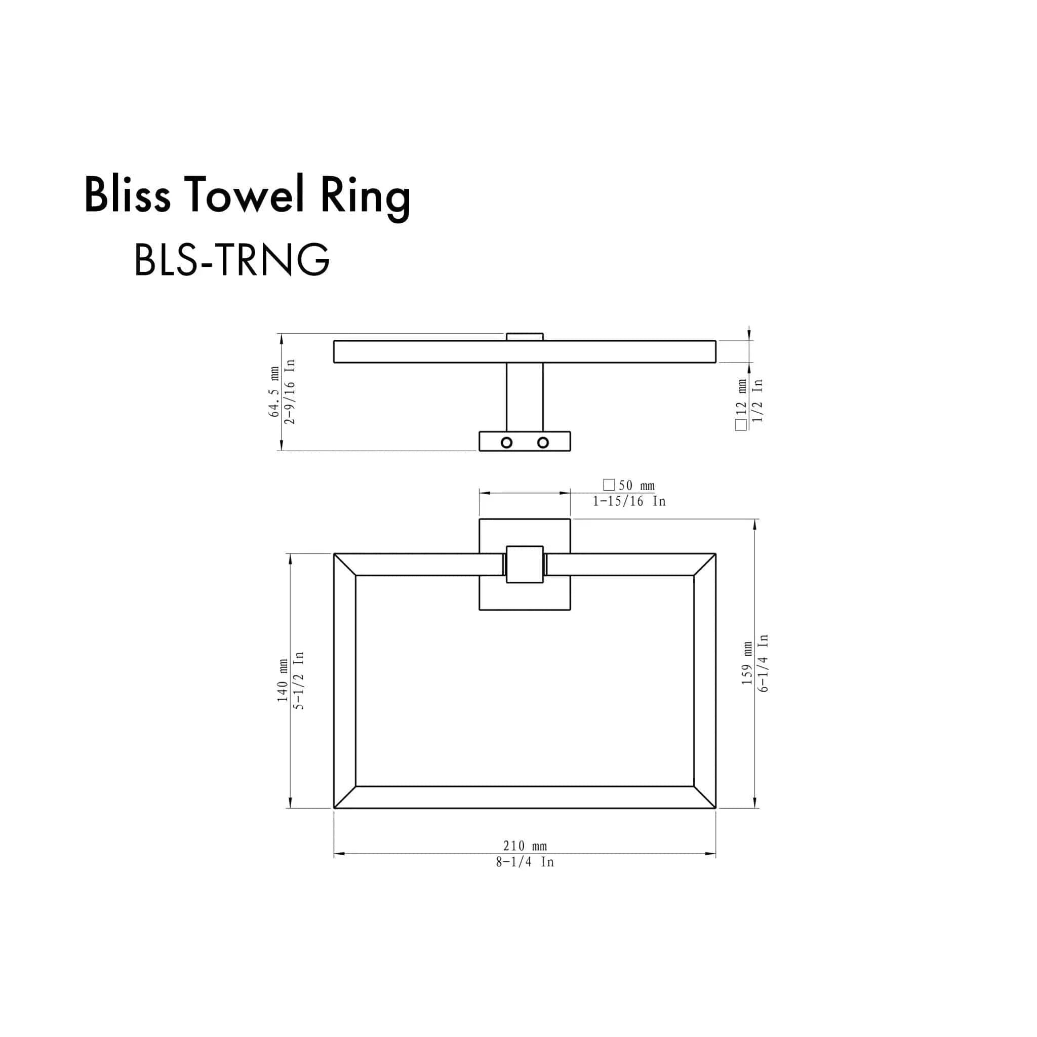 ZLINE Bliss Towel Ring BLS-TRNG-CB