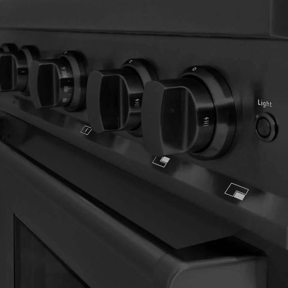 ZLINE 30"Classic Gas Range, Convection Gas Oven, Black Stainless Steel, CGRB-30