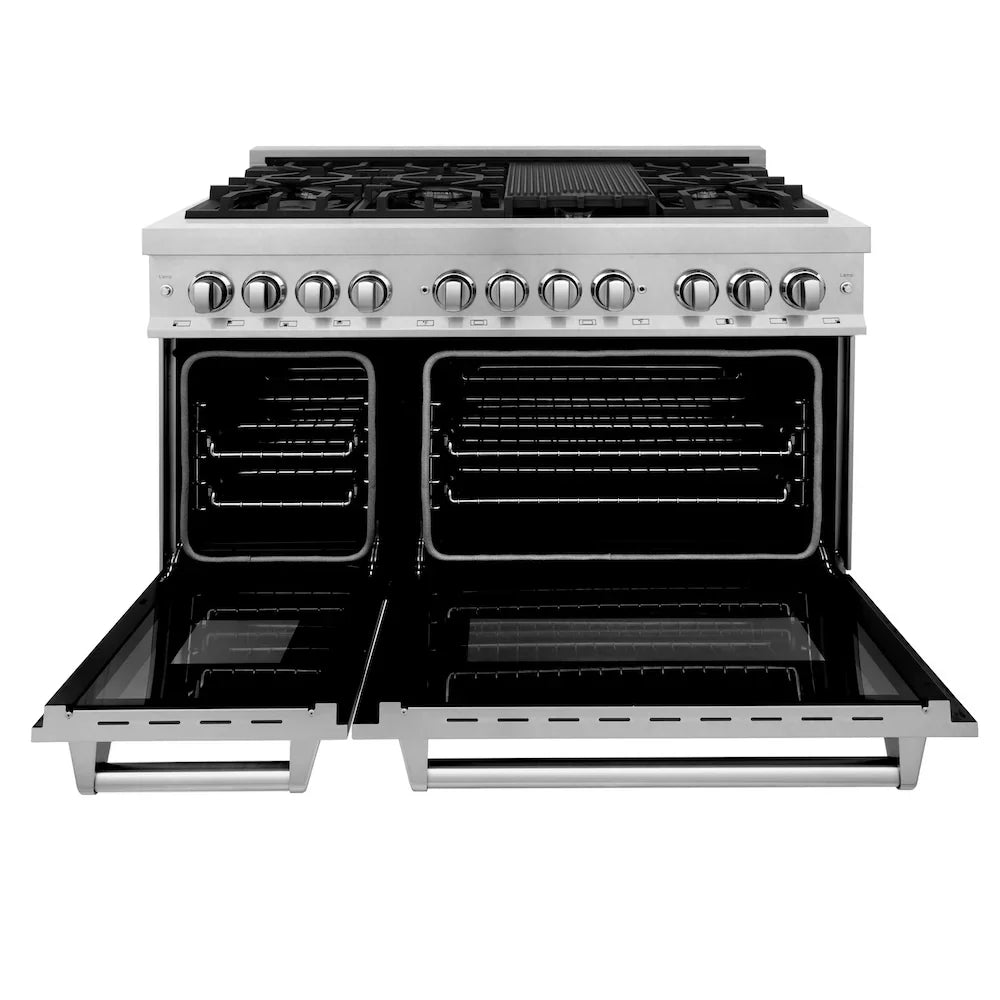 ZLINE 48" Bundled Stainless DualRange RangeHood Dishwasher 3KP-RASRH48-DW