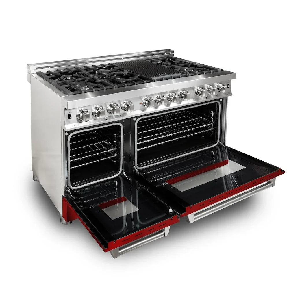 ZLINE 48" Bundle Range RA-RG-48 & Wall Range Hood KB-48, 2KP-RARGRH48