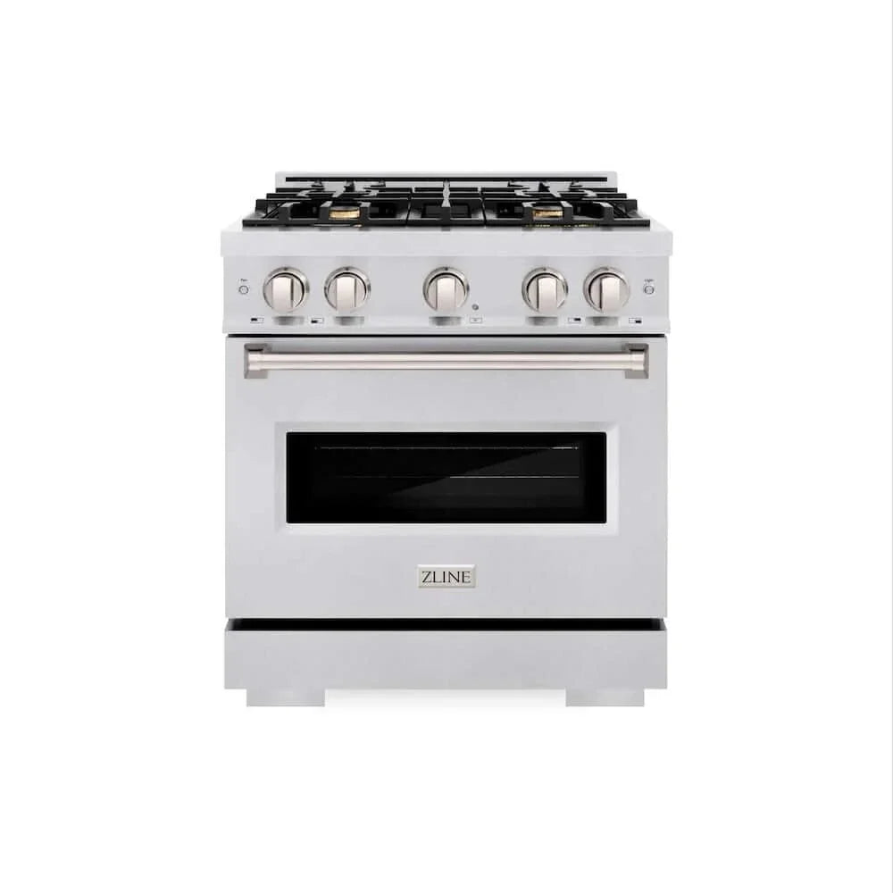 ZLINE 30" Classic Gas Range, Convection Gas Oven, Stainless Steel, Brass Burners, CGR-BR-30
