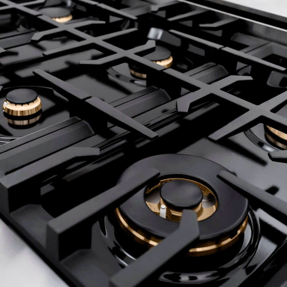 ZLINE 36" Select Gas Range Convection Gas Oven Stainless Steel Gold HGRZ-36-G