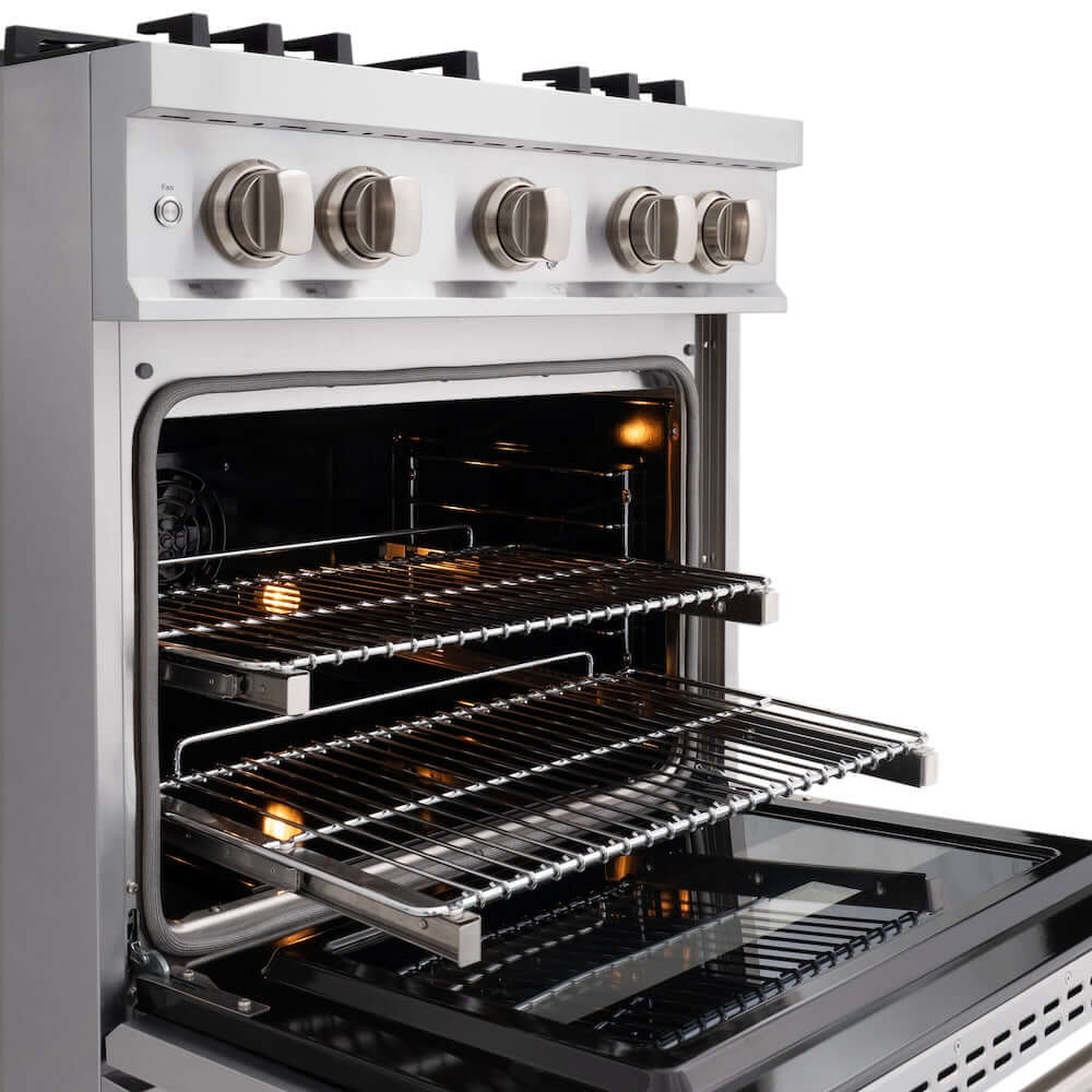ZLINE 30" Select Gas Range Convection Gas Oven Stainless Steel Brass Burners HGR-BR-30