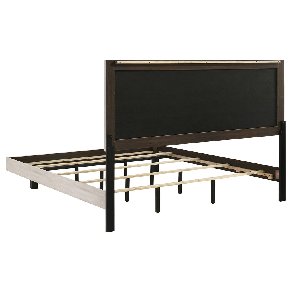 Trenton 54-inch Wood Eastern King Panel Bed Rustic Cream