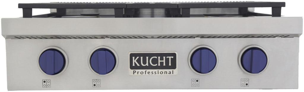 Kucht 30 Inch Gas Sealed Burner Rangetop KFX309T-B
