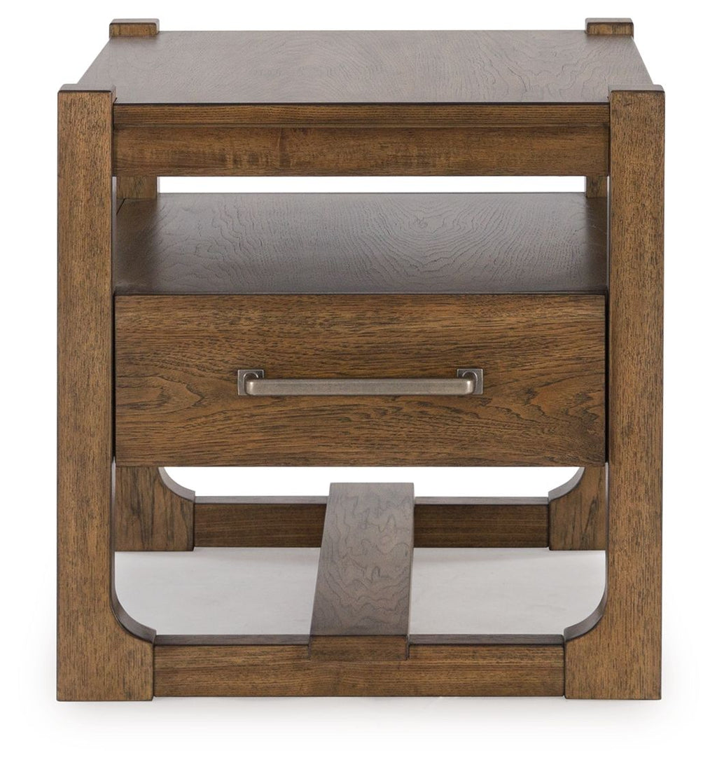 Cabalynn - Square End Table - Light Brown