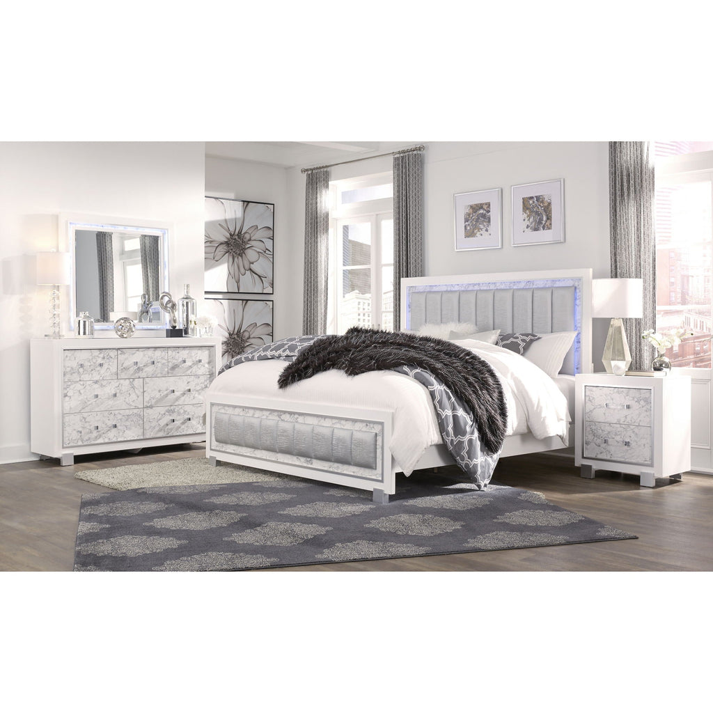 Skye - Marble Dresser - White