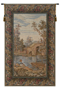 Fishing at the Lake Vertical Italian Tapestry