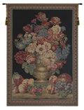 Vase on Black Mini Tapestry Wall Hanging