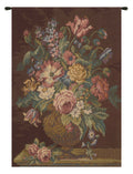 Vase with Flowers Brown Italian Tapestry