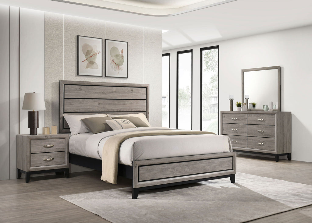 Valen Four-piece Eastern King Bedroom Set Light Taupe